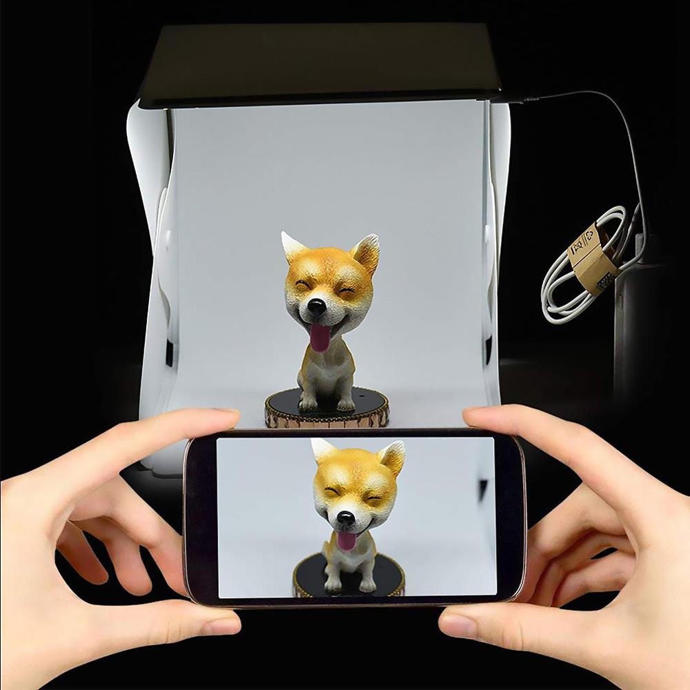 24*23cm Mini Foldable Camera Photo Studio Soft Box Built In LED Photography Light Tent Softbox Light Room Tabletop Shooting