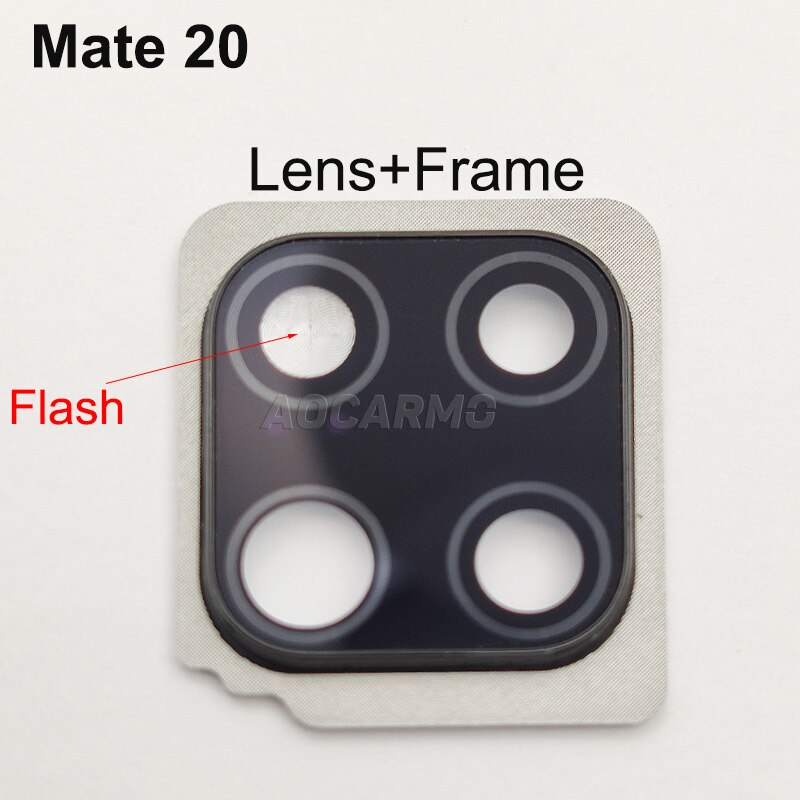 Aocarmo Achter Back Camera Lens Glas Ring Cover Met Sticker Frame Vervanging Deel Voor Huawei Mate 20/Mate 20 Pro: Mate20 With Frame