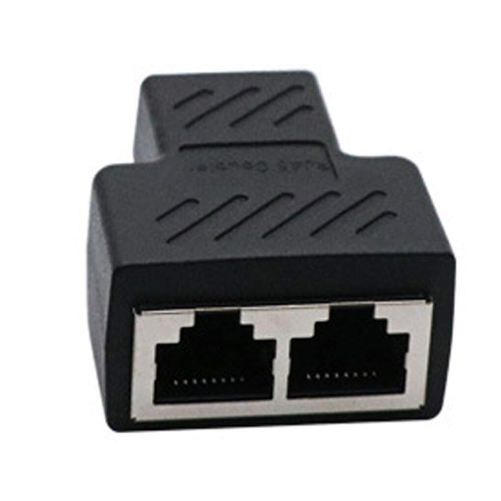 Internet Splitter Dual Port Ethernet Adapter High Speed Internet Plastic Poort Distributeur Voor Home Office