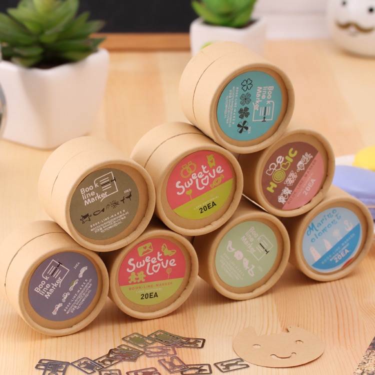 20pcs/box Mini Metal Bookmark Clips Cute Cartoon A... – Grandado