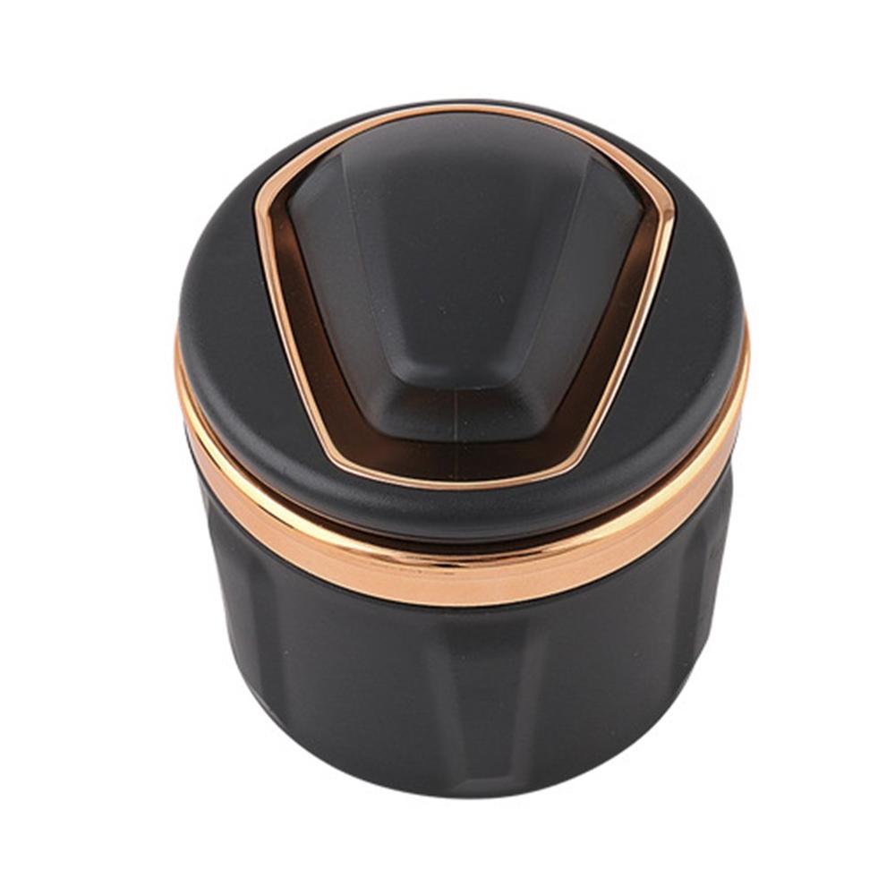 Auto Asbak Auto Asbak Multifunctionele Led Lamp Asbak Creatieve Keramische Liner Asbak Praktische Draagbare: Goud