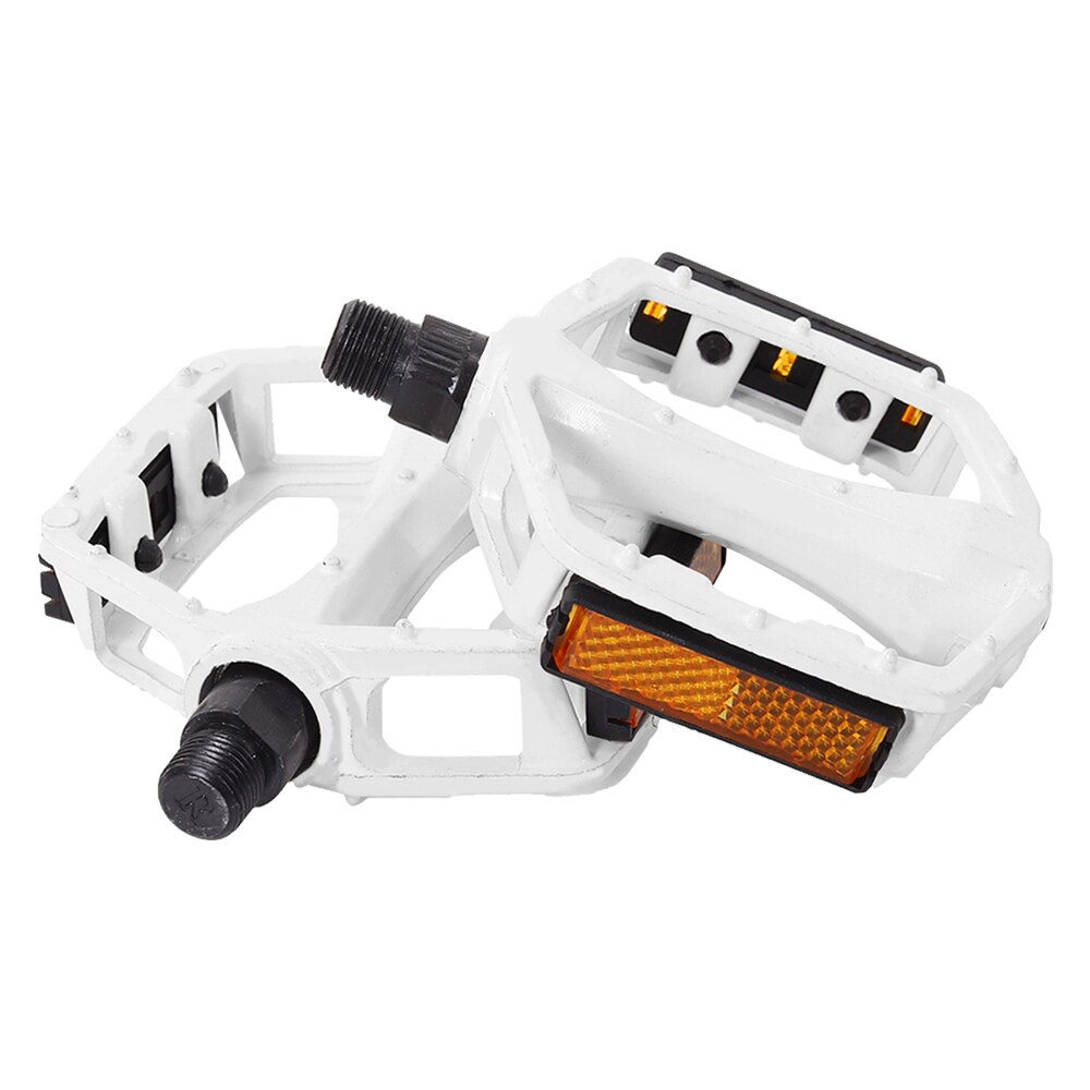 Vélo Ultra-léger pédales de vélo vtt partie de vélo pédale cyclisme en alliage d'aluminium Ultra-léger creux plat Cage pédales pièces de vélo: white