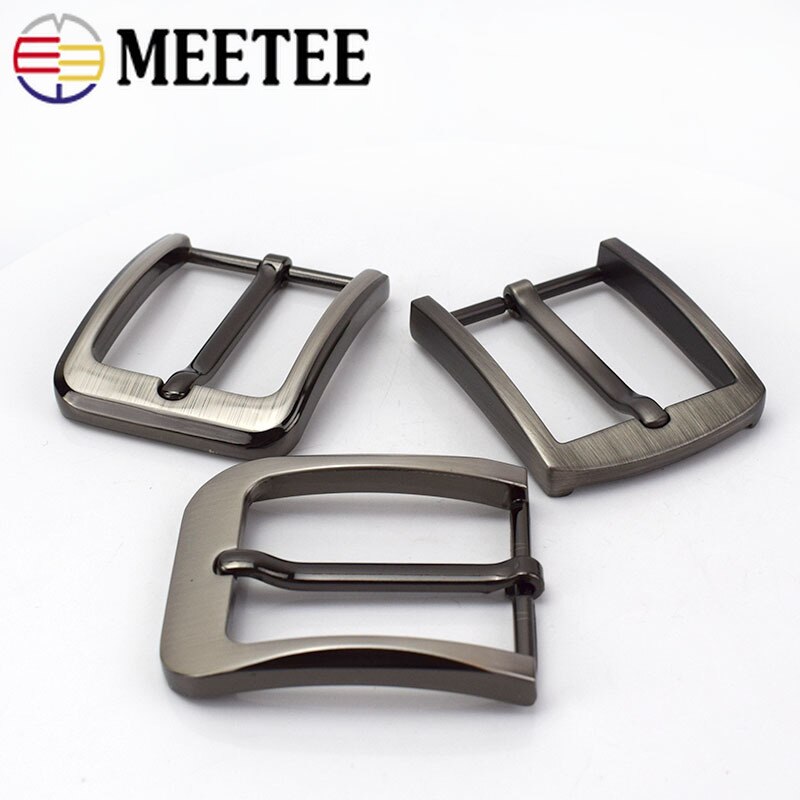 Meetee-hebillas de cinturón con pasador de Metal para hombre y mujer, hebillas de cinturón de 35/40mm, para manualidades de cuero, accesorios de decoración para Vaqueros, 1/2/5 Uds.