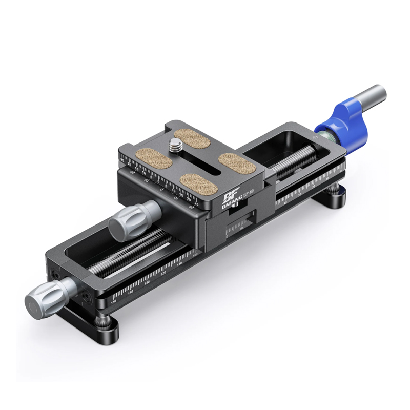 Bafang macro tandwielgeleiderail 360 ° spiegelreflexcamera dia fotografie speciale snelmontageplaat dia rail statief accessoires: Goud