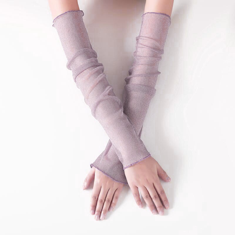 Malla de manga de brazo transpirable brackers Anti-UV malla de Color sólido mujer manga de brazo accesorios de ropa