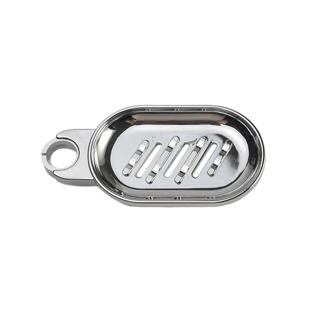 12.5*8Cm Badkamer Douche Rail Zeepbakje Doos Houder Staaf Abs Zilver Zeepbakje