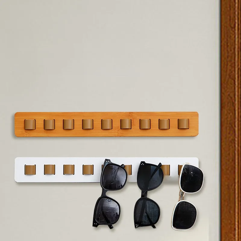 Estante de almacenamiento de madera para gafas, estante para gafas montado en la pared, gafas de sol para el hogar, estante de almacenamiento para gafas, exhibición