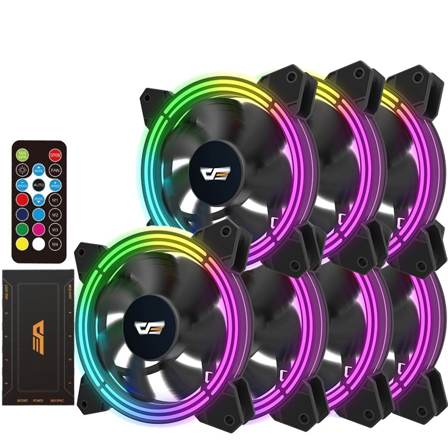 Aigo Computer Case Cooling Rgb Fan 120 Mm Stille Ir Remote Kleurrijke Fan CF11 Asus Aura Sync Cooler Cooling Passen led Pc Case Fan