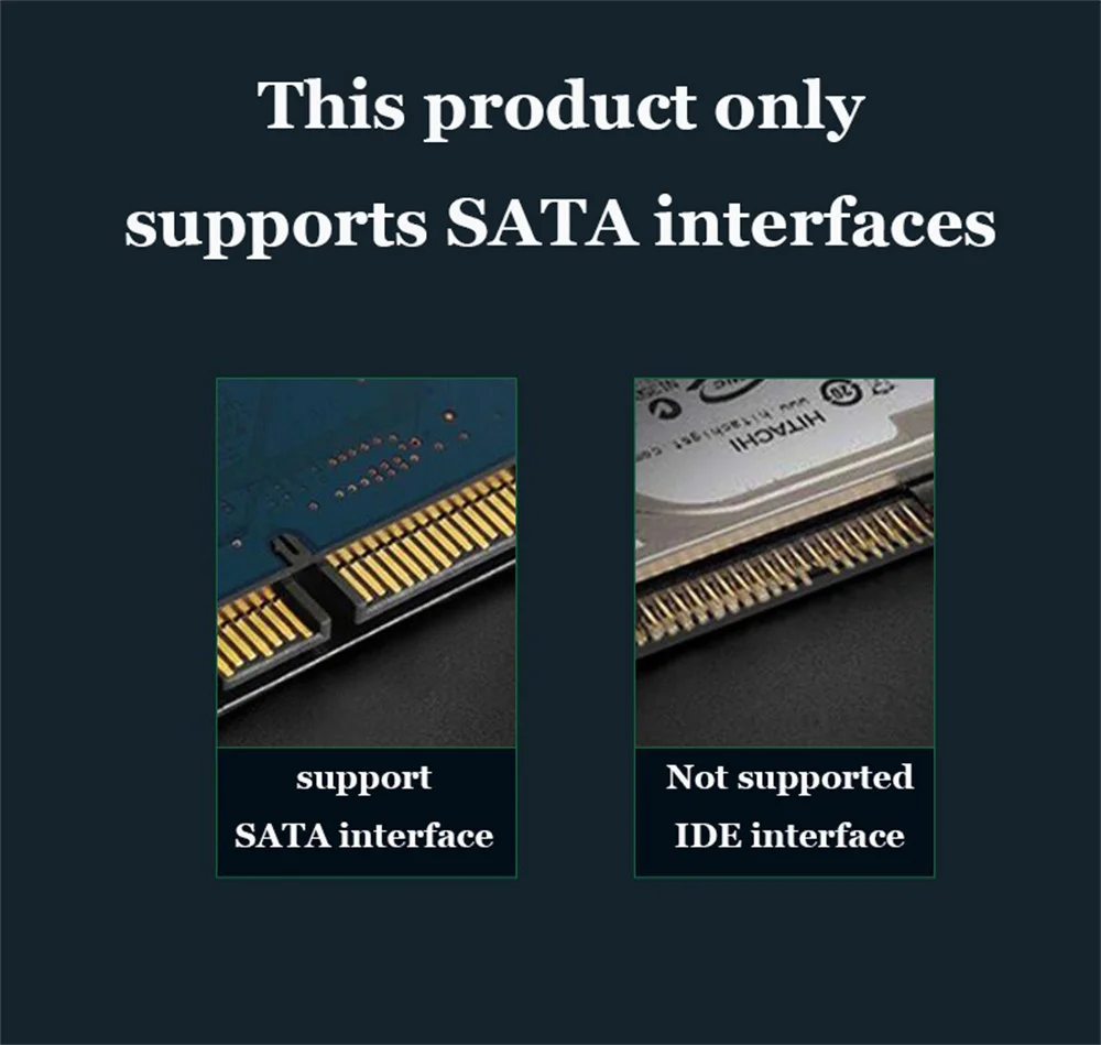 Caja de disco duro externo USB 3,0 2,5 pulgadas SATA a USB3.0 UASP caja de disco duro portátil transparente 2T HDD sin herramientas transparente