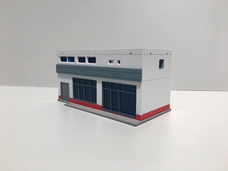N Scale 1 / 150 160 building scene model, convenience store, hard plastic assembly model