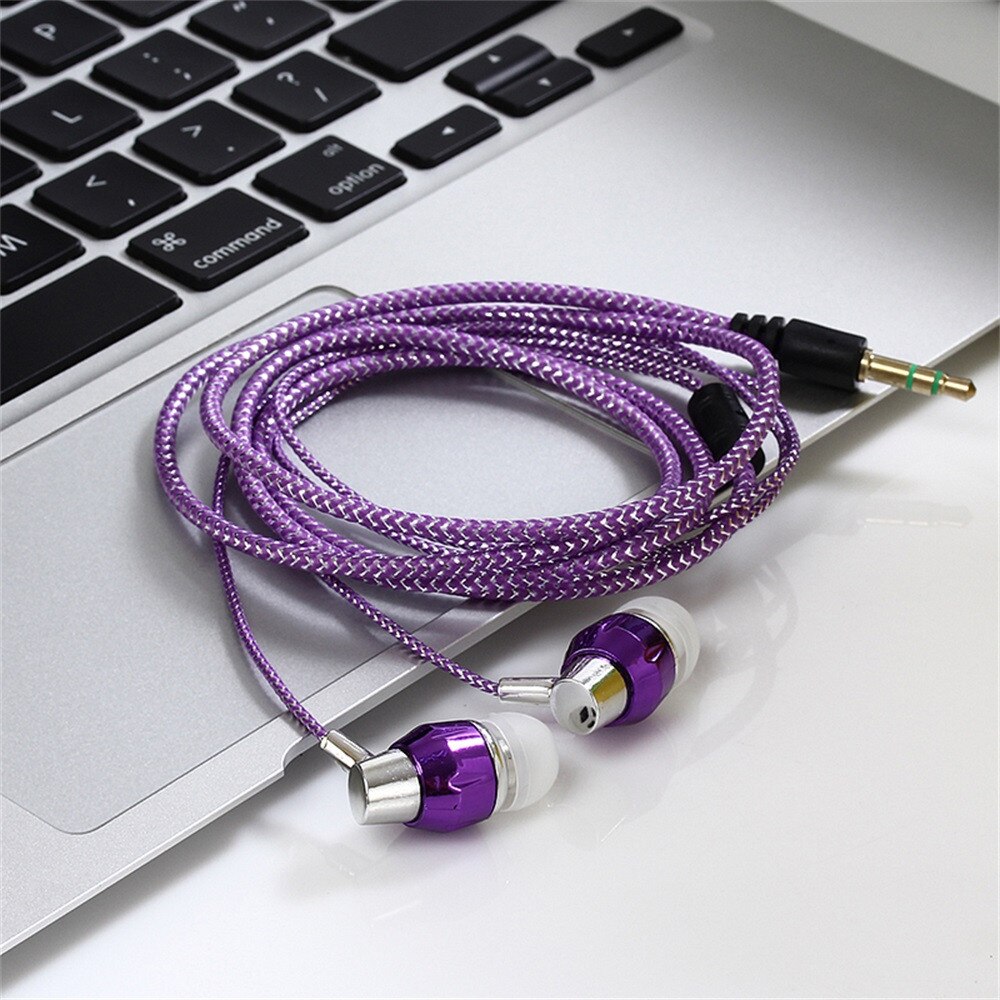 Magnetyczny przewodowy wysokiej jakości słuchawki muzyka zestaw słuchawkowy telefon z pałąkiem na kark sportowe słuchawki douszne z mikrofonem dla iPhone Samsung Xiaomi: fioletowy