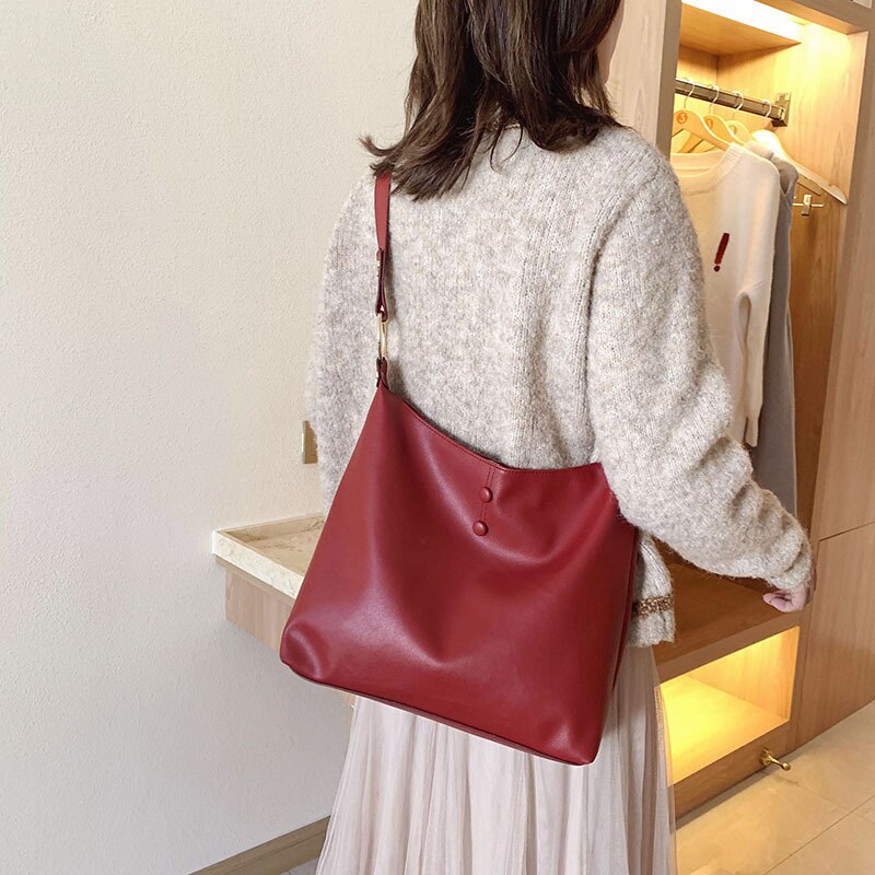 Grote capaciteit dames schoudertassen dames tassen pu leer casual messenger bags casual dames handtassen sac a hobos