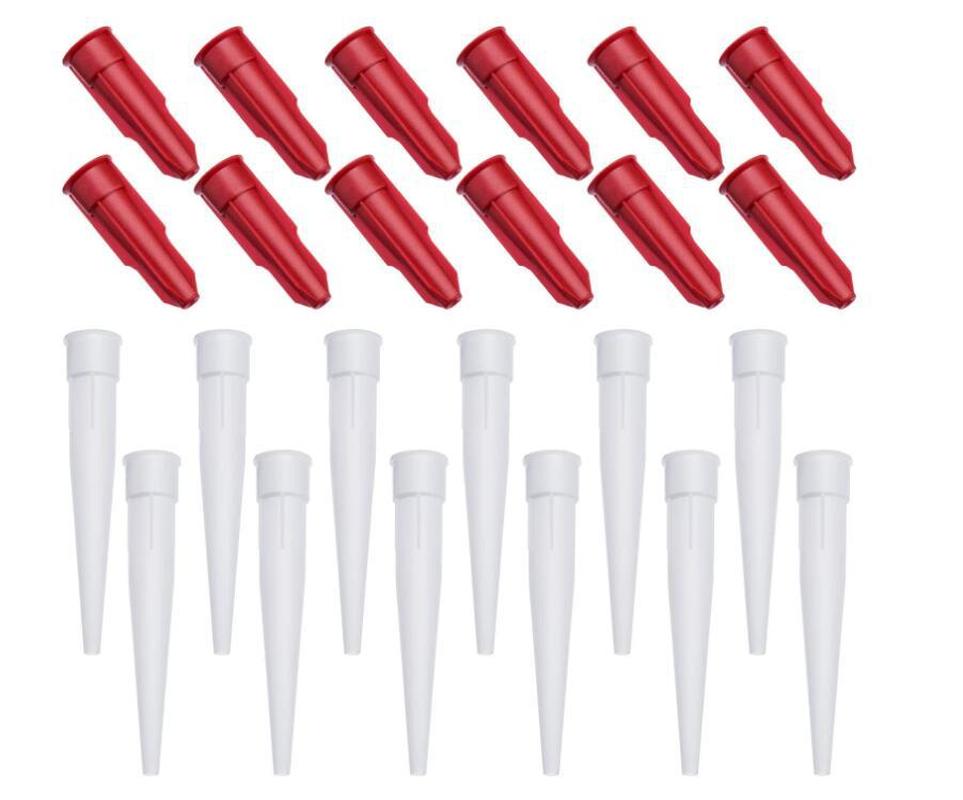 12pcs Plastic Universal Caulking Nozzle Glass Glue Tip Mouth Home Improvement Construction Tools