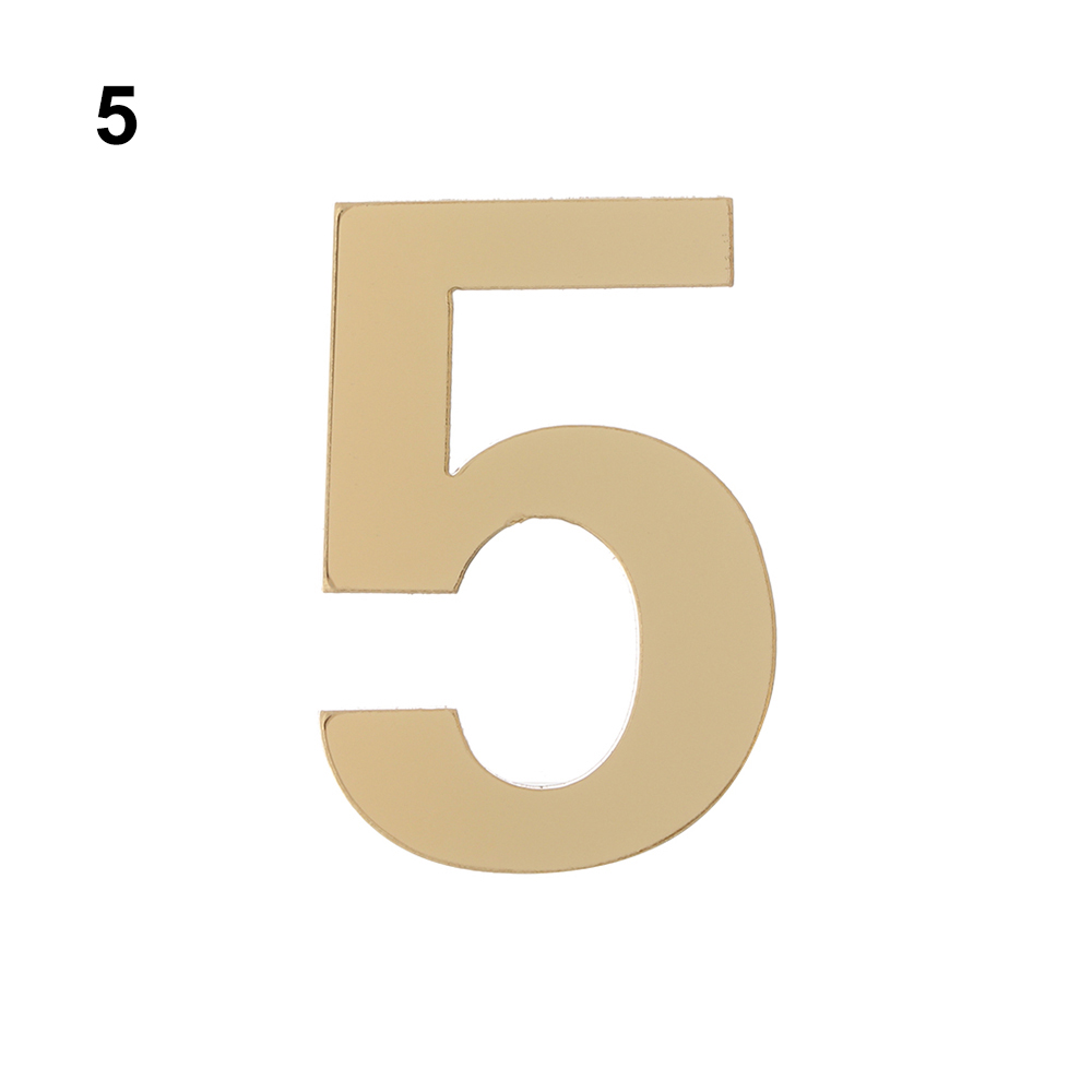 Self-adhesive Hotel Home Sticker Address Acrylic House Drawer Sign Door Numeral Plaque Door Plate Number Gate Digits: Ivory
