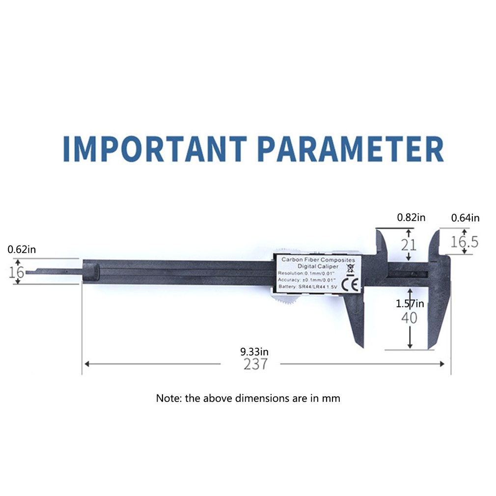 0-100mm Multifunction Electronic Digital Vernier Caliper LCD Micrometer Digital Vernier Depth Gauge Height Measurement Tools
