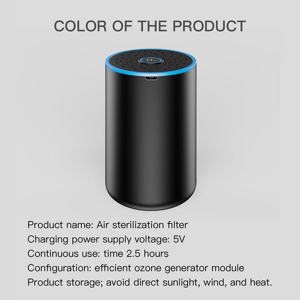 Car Air Purifier Portable Low Noise Lightweight Air Cleaner