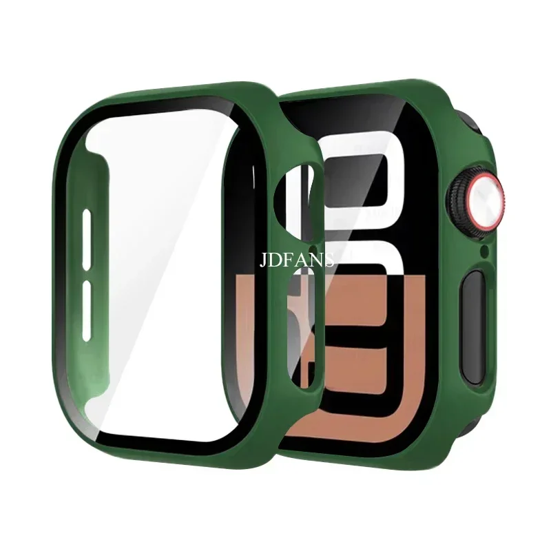 Glass+PC Case For Apple Watch S10 46MM 42MM Accessories HD Tempered Screen Protector Hard Bumper iWatch Series 10 Cover 42 46 mm