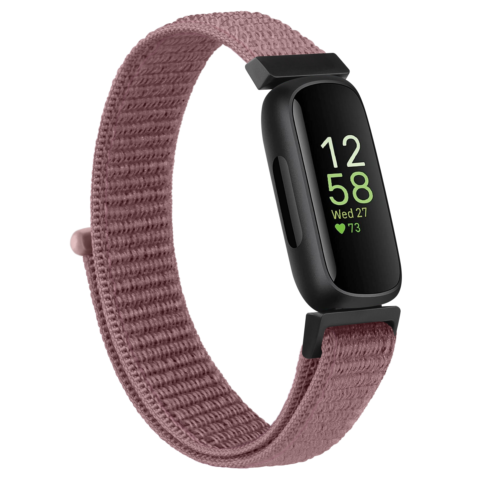 Correa de nailon para reloj Fitbit Inspire 3, repuesto ajustable, accesorios de pulsera, reloj inteligente deportivo: Negro carbón