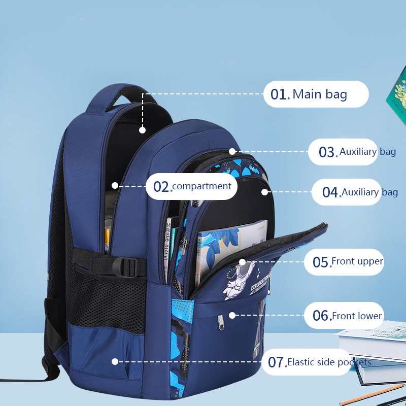 Mochila para chico de 2 a 16 años, mochilas escolares para niños, Mochila escolar de astronauta, bolsa de libros impermeable para niño de primaria, Mochila Infantil