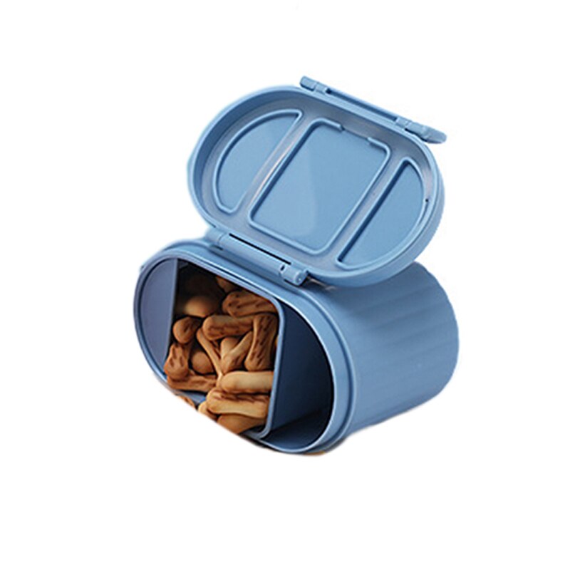 Caja de plástico de una sola capa para bebé recién nacido, contenedor portátil para almacenamiento de leche en polvo, latas de comida: Dark Blue-S