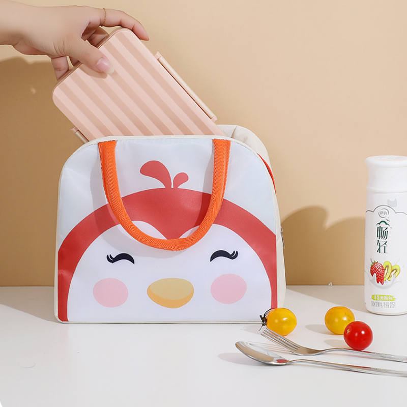 Bolsa de almuerzo de dibujos animados, lonchera térmica portátil, bolsa de suministros de picnic, tipo de biberón para niñas y niños
