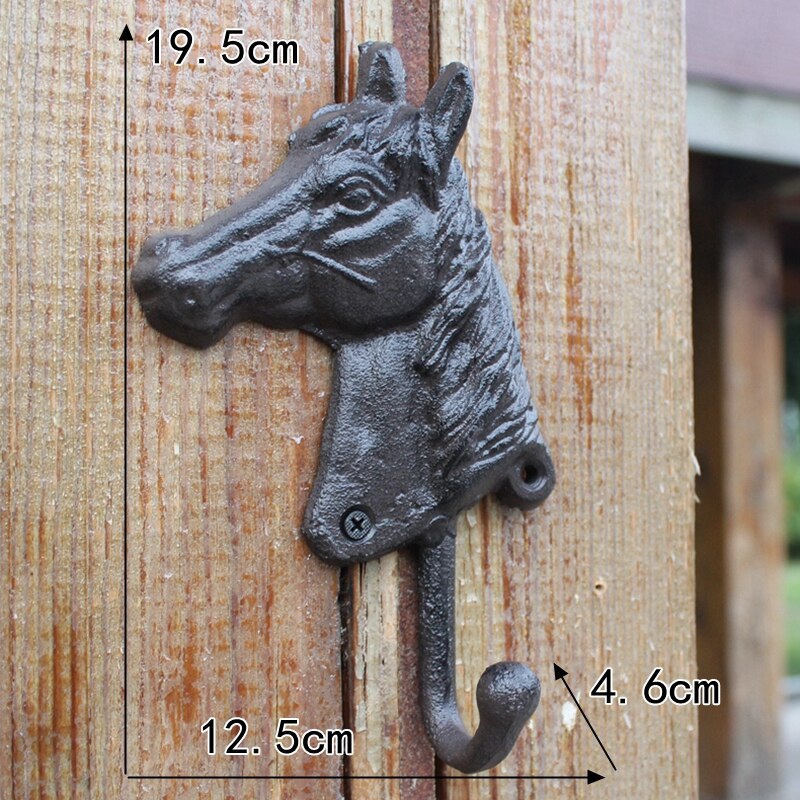Jd Europese Stijl Crown Serie Retro Gietijzeren Smeedijzeren Haak Kapstok Decoratie Haak Wanddecoratie: Big Horse