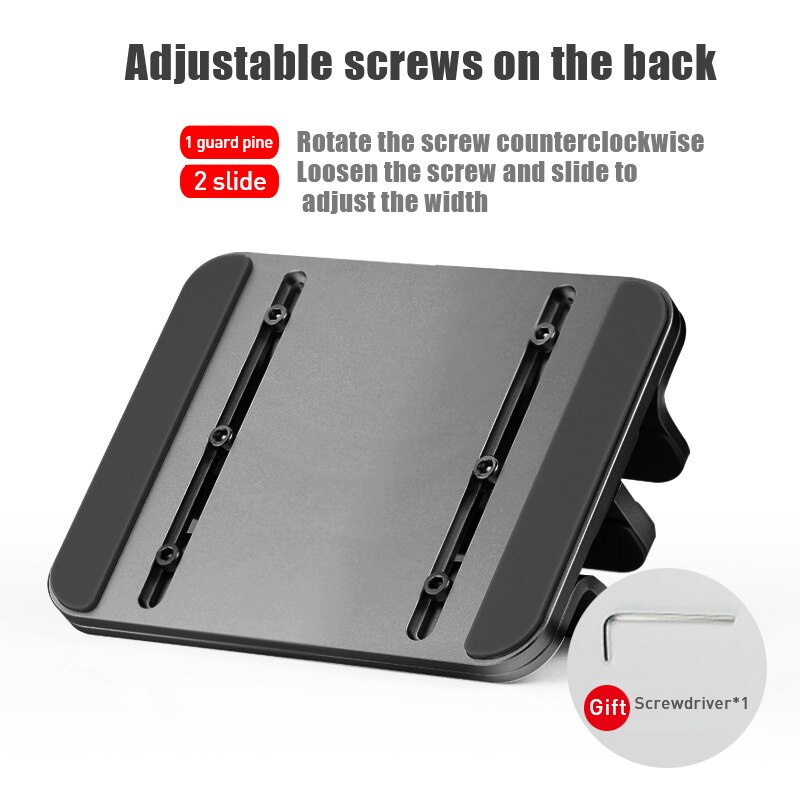 Vertical Adjustable Laptop Stand Aluminium Portable Notebook Mount Support Base Holder For MacBook Pro Air Accessory Book Holder