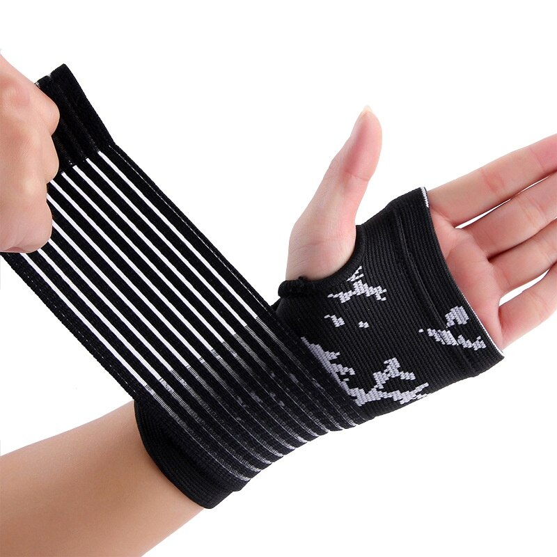 Mannen Vrouwen Fitness Gym Pols Guard Artritis Brace Mouwen Ondersteuning Handschoen Ademend Elastische Palm Hand Pols Ondersteunt Protector 1Pc: Black