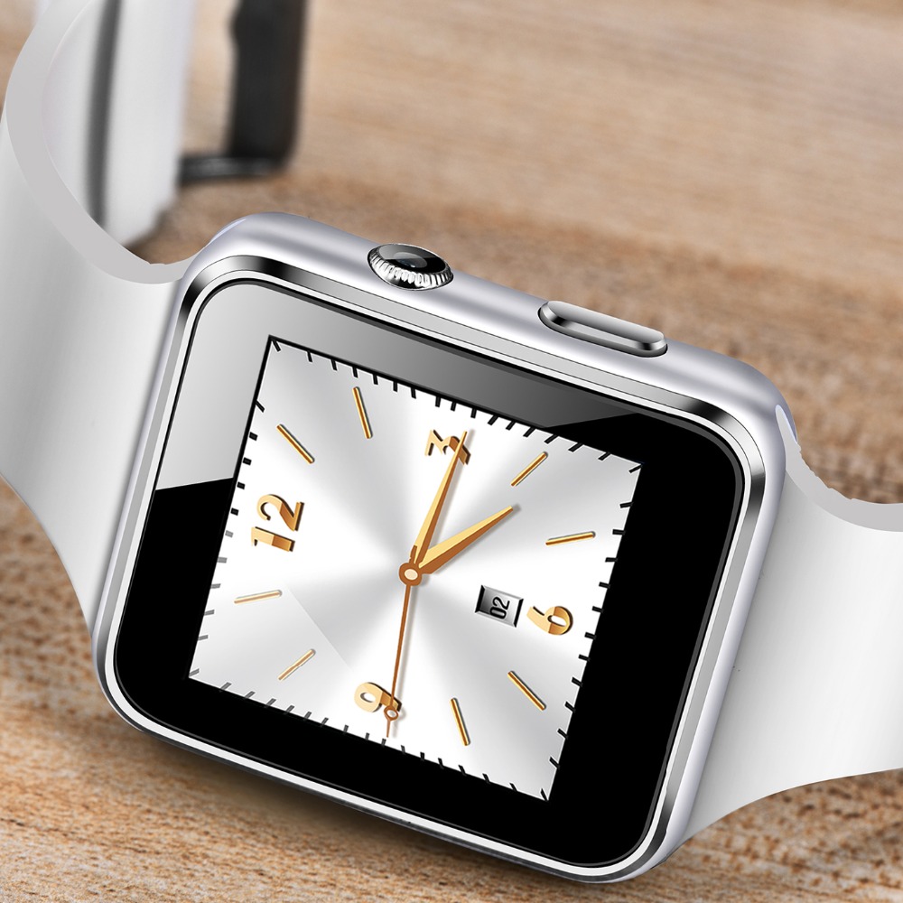 nouvelles femmes hommes montre intelligente avec caméra LED couleur écran tactile soutien SIM TF carte Bluetooth montre intelligente Sport podomètre + boîte