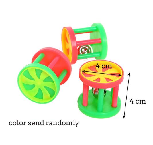 Parakeets Conures juguetes cascabeles de pájaros Juguetes De pie juguetes de bola de barra de aprendizaje juguetes de juego de jaula de gimnasio accesorios para loros medianos: Style A 3pcs