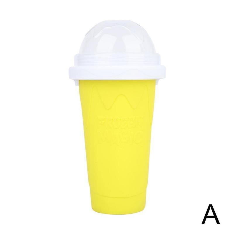 Schnell-gefrorene Smoothies dauerhaft Matschig Eismaschine quetschen Kühl Tasse Milchshake Flasche Smoothie Tasse Matschig Hersteller: Gelb