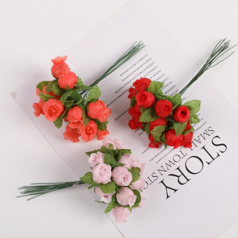 Bouquet de grenade artificielle 12 pièces, décoration de mariage, décorations de noël pour la maison, guirlande Mini fleurs décoratives