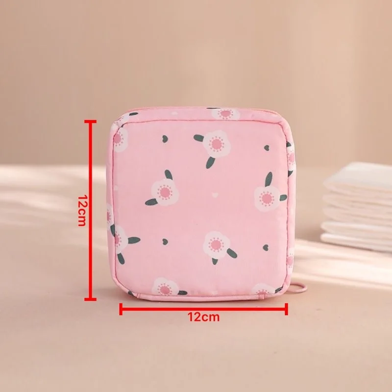 Bolsa de almacenamiento de tampones para mujeres y niñas, bolsa organizadora de cosméticos, estuche de almohadilla sanitaria, servilletas, bolsas de cosméticos, soporte de tampones: Rojo