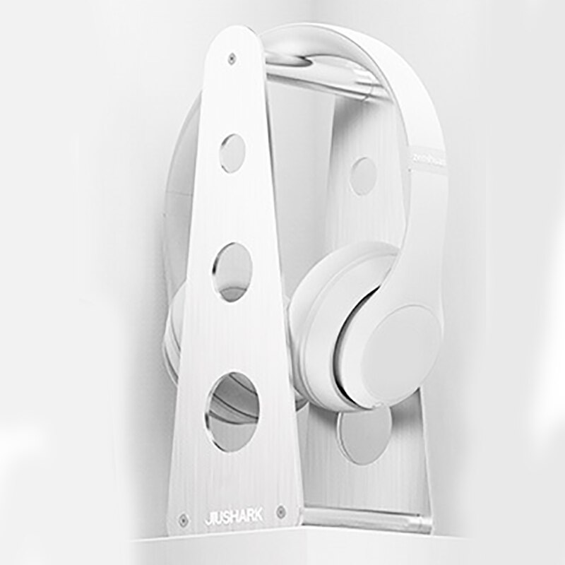 Jiushark headsethouder hoofdtelefoonstandaard aluminium ondersteunende balk eenvoudige desktop gaming headsetbeugel voor thuis, kantoor, slaapkamer