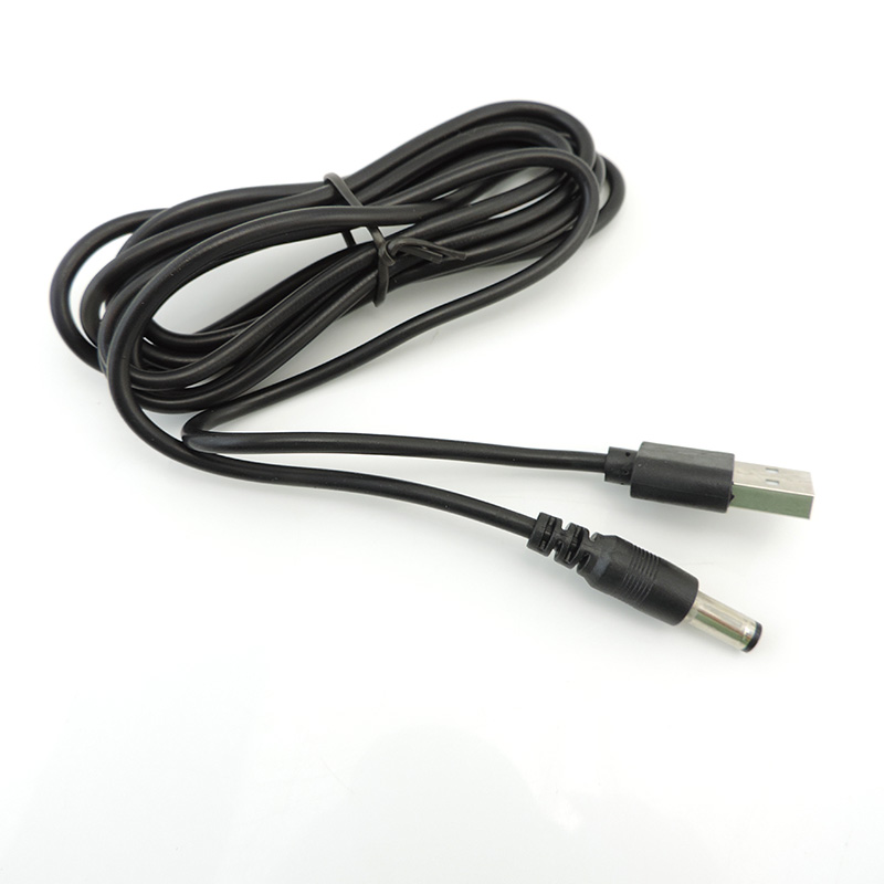 Usb 2.0 hann a til  dc 5.5mm x 2.5mm plugg jack likestrømsledning stikkontakt kontakt 5v kabel linje 5.5mm*2.1mm w28