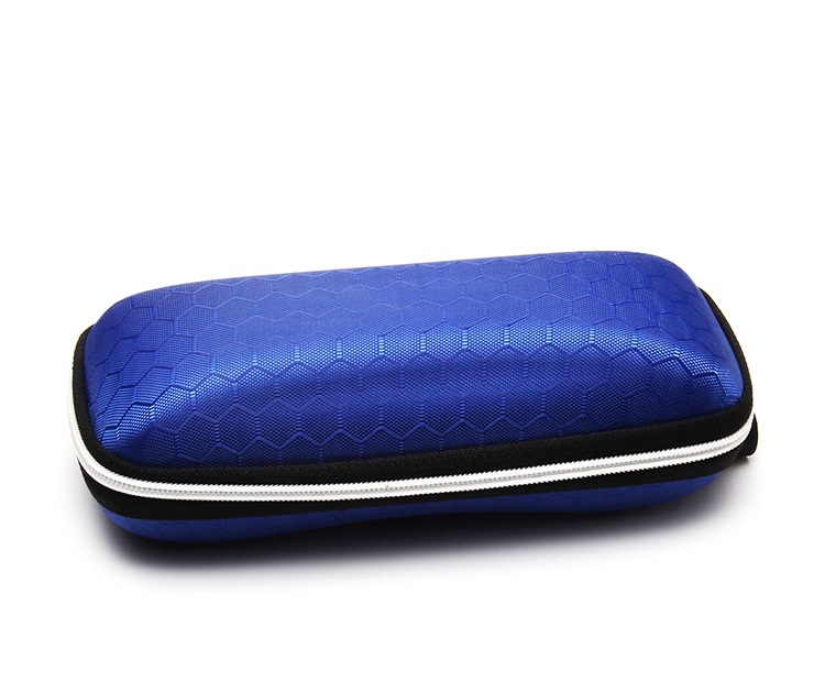 Portable Zonnebril Case Protector Travel Pack Pouch Brillenkoker Leesbril Draagtas Rits Doos Harde Brillen Accessoires: Blauw