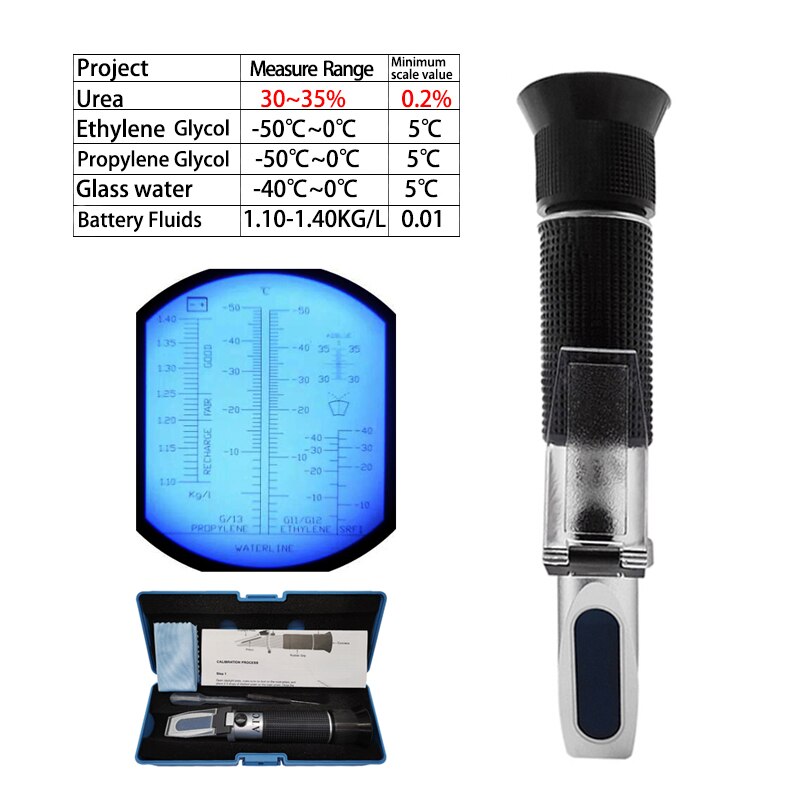 Automobil Harnstoff Konzentration Meter Glas Reiniger Frostschutz Gefrierpunkt Meter Zelle Batterie flüssigkeit Dichte Tester: Harnstoff 30-35