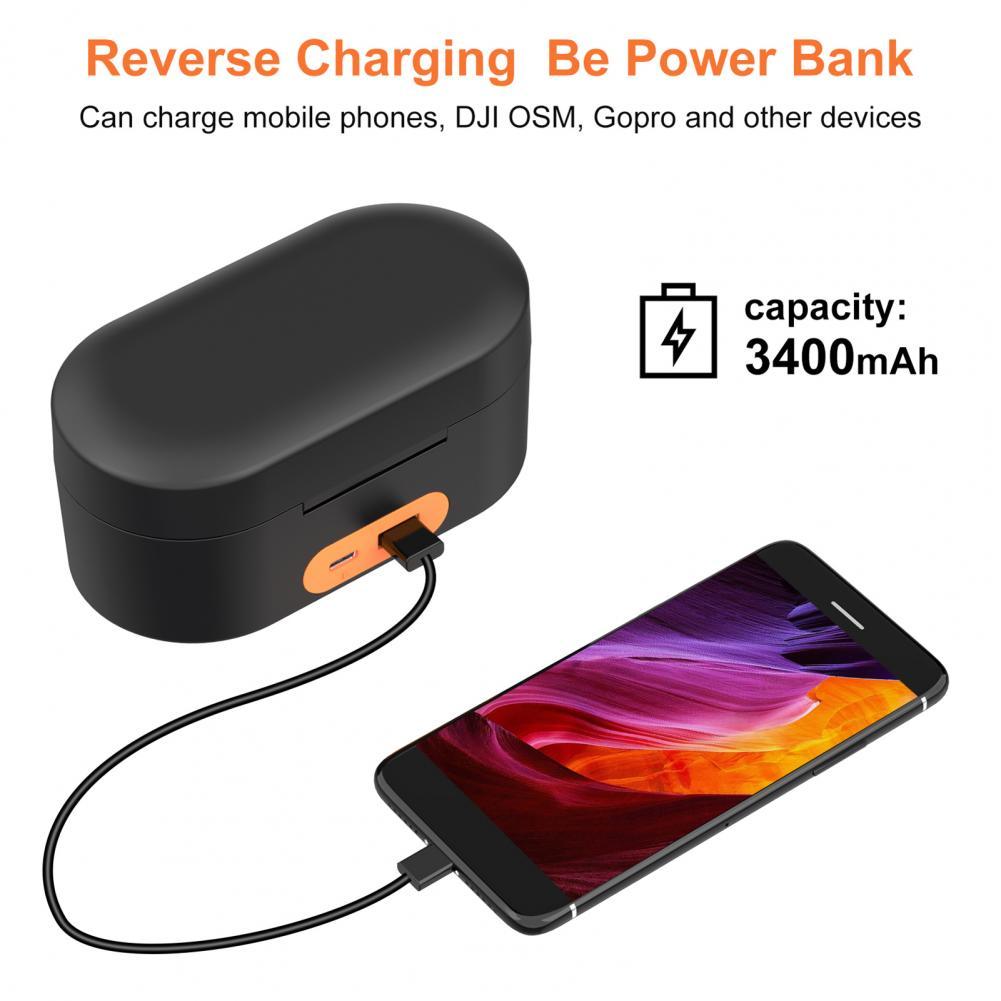 Leichtes, zuverlässiges mikrofonsystem mit kontrollleuchte, ladecase, langlebige usb-ladebox, tragbar