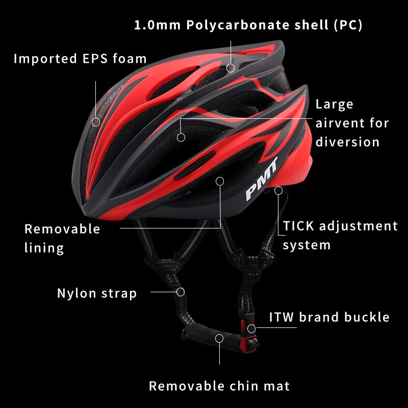 Santic PMT Cyclisme Casque De Sécurité Mat Noir Pour Hommes et Femmes Vélo Casque De Vélo De Route de Montagne monobloc Cyclisme Casque 6