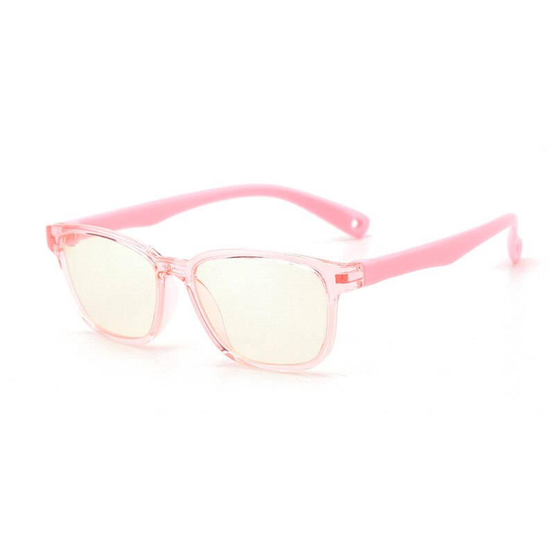Blue Light Glasses Children Blocking Computer Eyeglasses Kids Girls Transparent TR90 Soft Silicone Frame UV400: C12