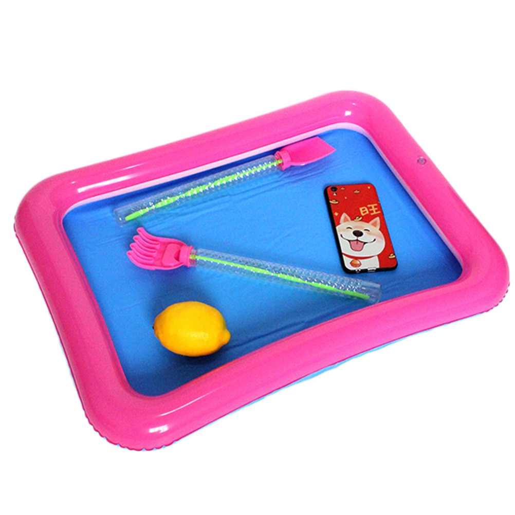Juguete arenero inflable, bandeja de arena inflable multifunción para niños, juego interior, arcilla de arena, Color, juguetes de barro, accesorios