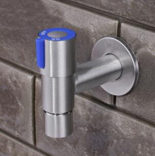 304 stainless steel Washing Machine Faucet bibcock Laundry Mop Pool Tap Dual Handles washing machine taps SC994: white