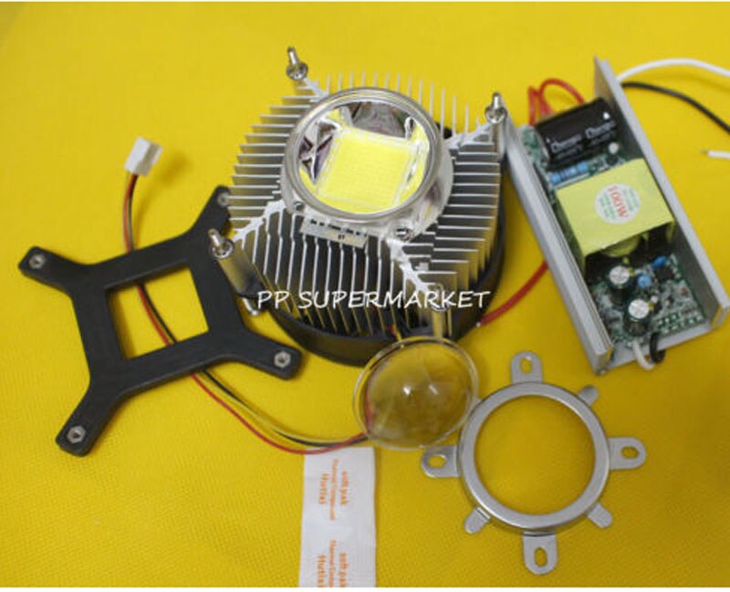 Luz LED blanca de alta potencia, 100W, 100 vatios, disipador térmico, controlador LED de 100W