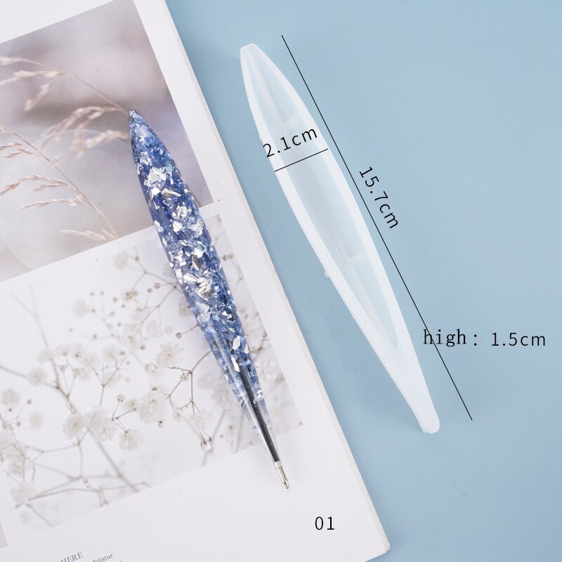 Diy Epoxid harz bilden stift kugelschreiber Kuli selbst-gemacht schreibwaren büro liefert spiegel silikon bilden: 01
