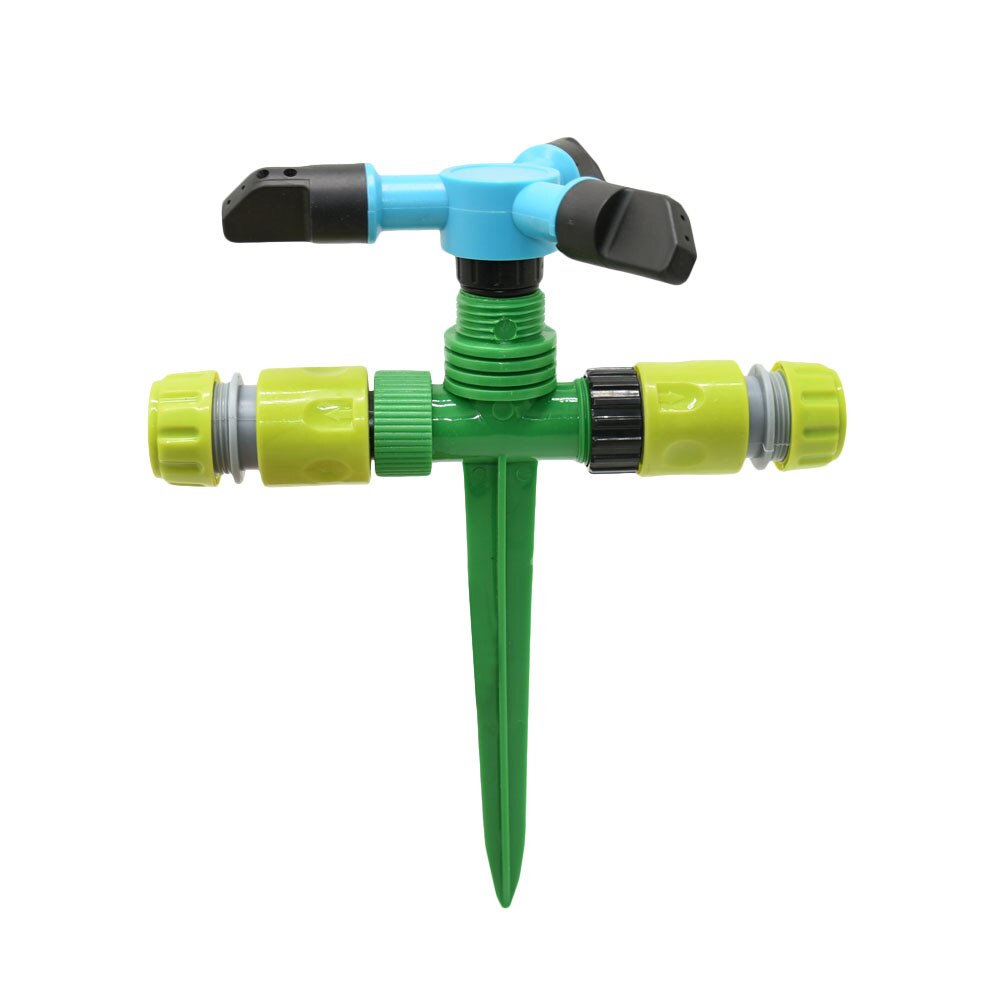 Garden Sprinklers With Support Automatic Watering Grass Lawn 360 Degree Rotating Water Sprinkler 3 Arms Nozzles Garden Irrigatio: PURPLE