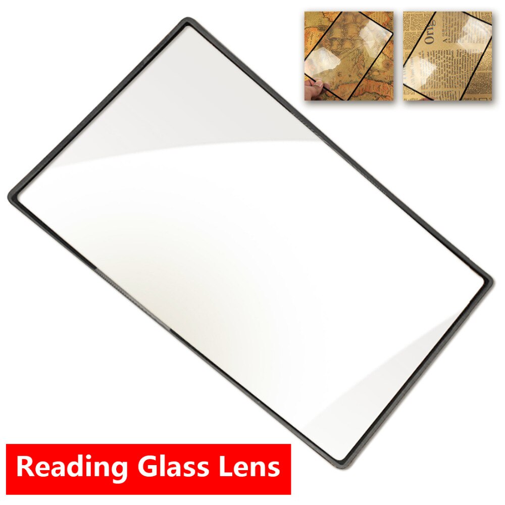 3x a5 flad bogs side forstørrelsesglas forstørrelse forstørrelse overbevisende pvc til læsning af glaslinser