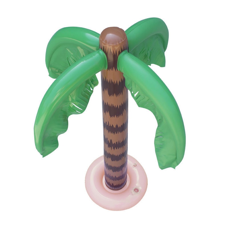 Palmier gonflable pliable vert et brun, 2 pièces, hawaï, piscine tropicale, décoration de fête