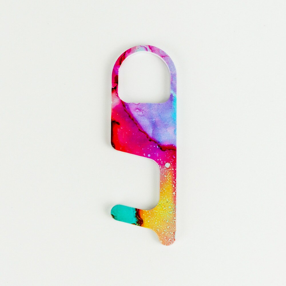 1PC EDC Door Opener Safety Portable Contactless Key Chain Public Press Elevator Button Hygiene Hand Door Handle Tool: 2