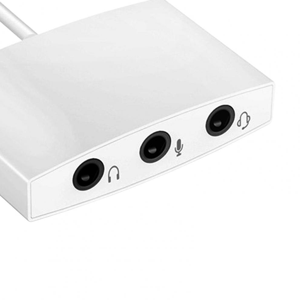 Audio Sound Card 3D Stereo Sound Plug and Play 3 Ports External 7.1 Channel USB Sound Card for Laptop