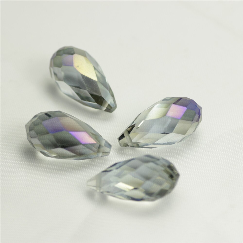 5pcs 12x25mm Charms Crystal Teardrop Bead Faceted Glass Beads Jewelry Womens Accessories Necklace Earring Pendants: Hot Pink